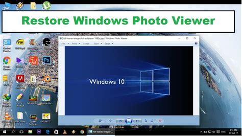 Activate photo viewer on windows 10